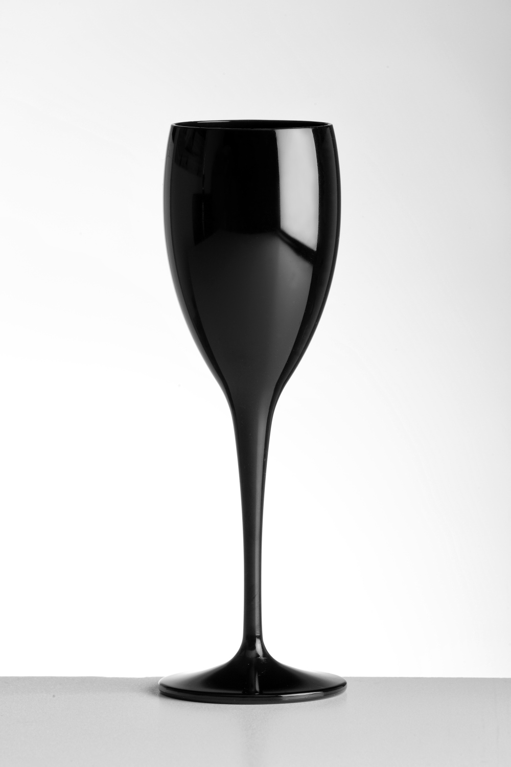 Cartaffini 6 Bicchieri FLUTE in policarbonato Capacità al bordo 17cl Colore: Nero 