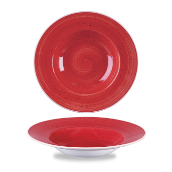 Stonecast ROSSO PUNTINATO PIATTO CON FALDA 24cm