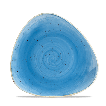 Stonecast BLU PUNTINATO PIATTO TRIANGOLARE 22,9cm