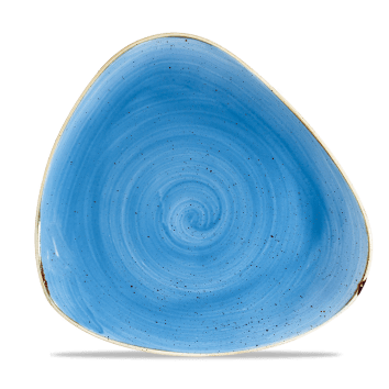 Stonecast BLU PUNTINATO PIATTO TRIANGOLARE 26,5cm