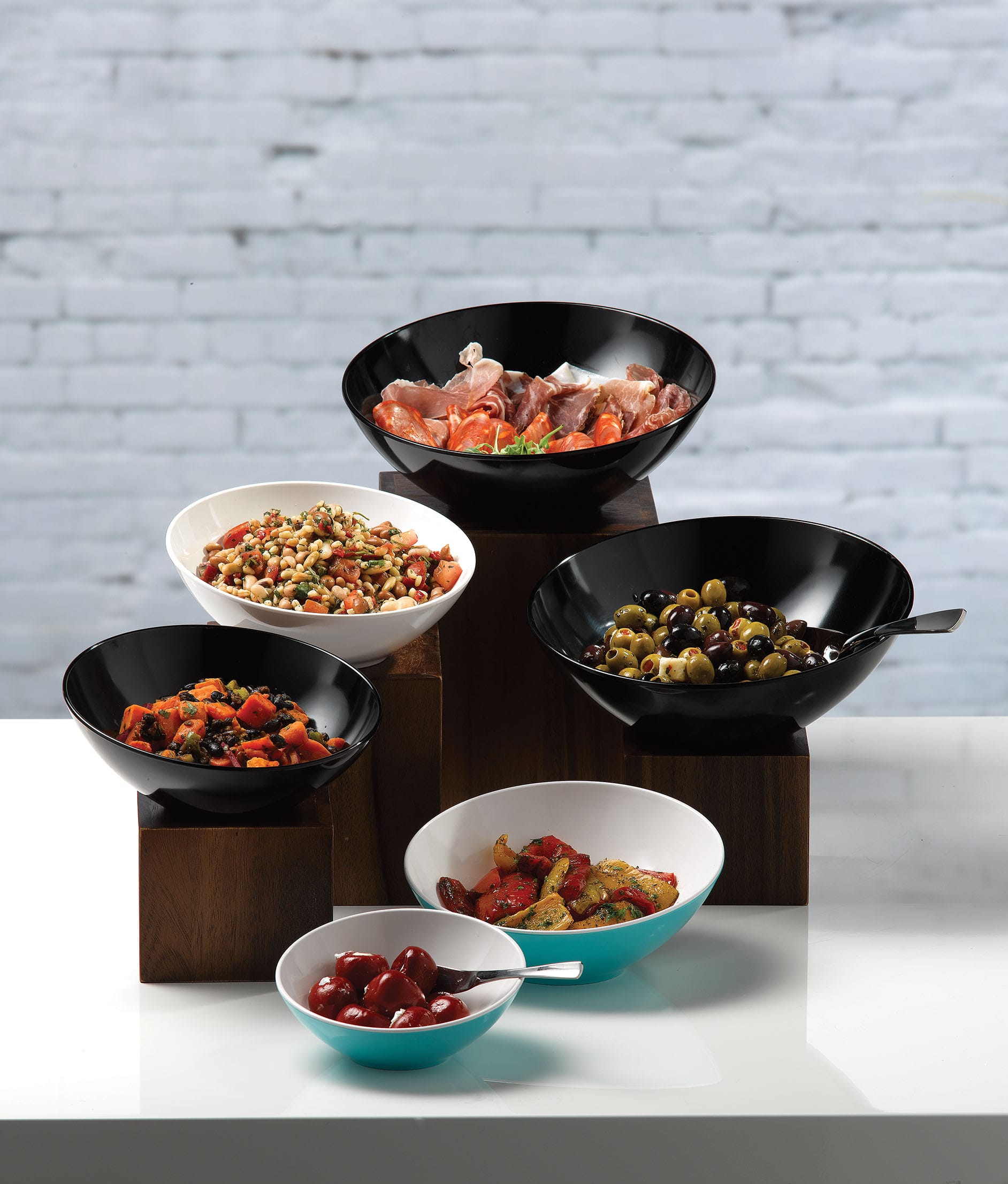 Buffet Wood Tray Set condimenti Cubo large 18X18X20 cm