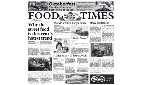 CARTA ALIMENTARE STAMPA "FOOD TIMES"
