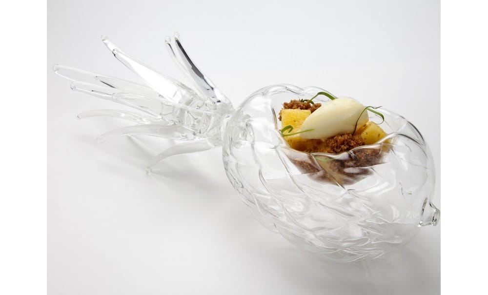 PIATTO ANANAS VETRO 2 PIATTO ANANAS VETRO