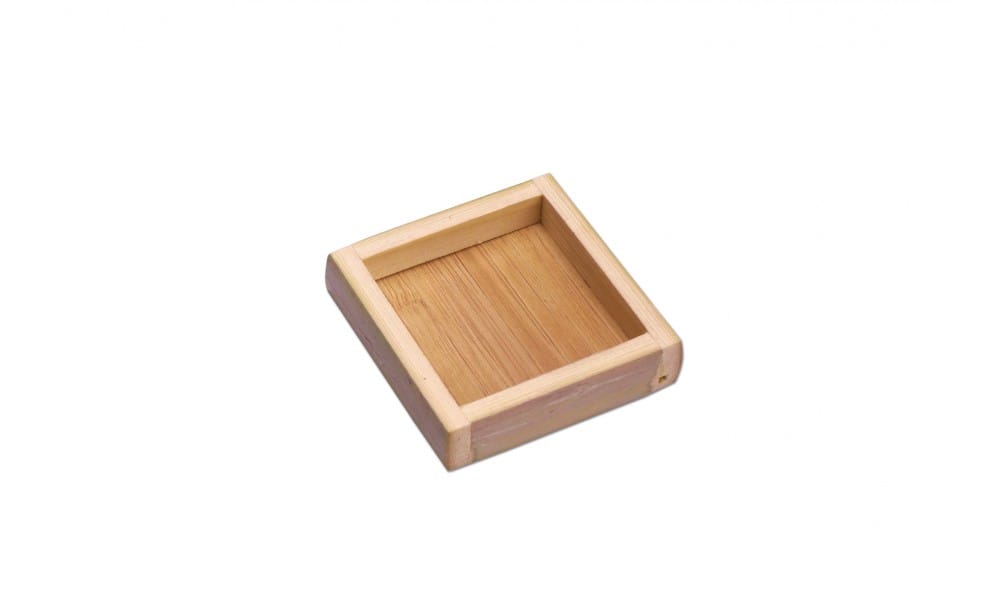 PIATTO BAMBOO QUADRATO CON BORDI ALTI