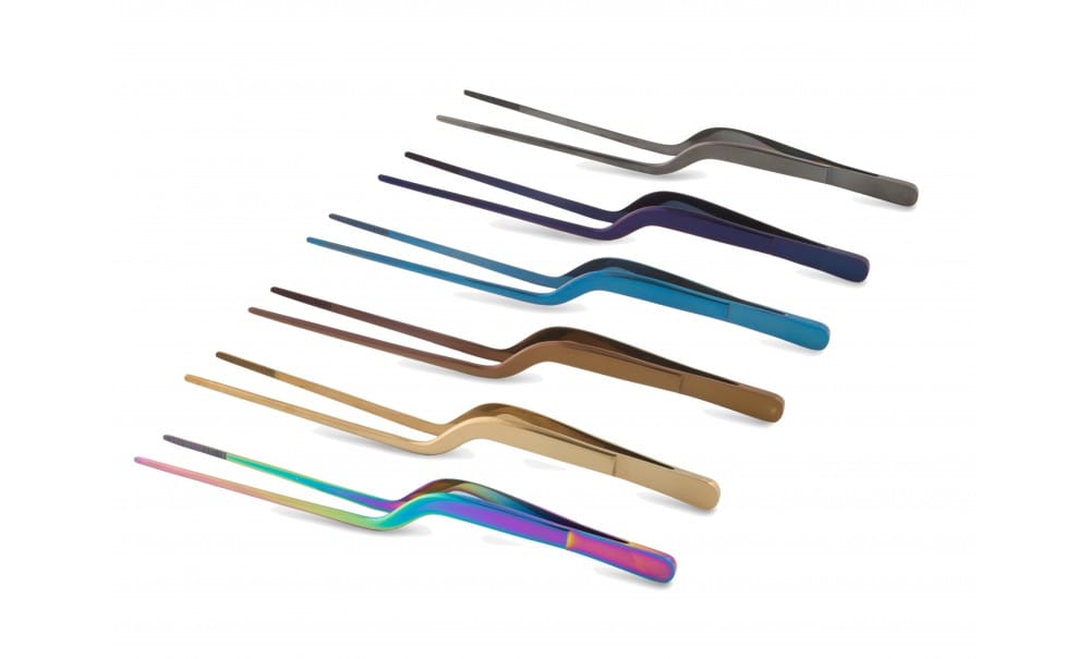 PINZA SUSHI IN TITANIO 20 CM AZZURRA