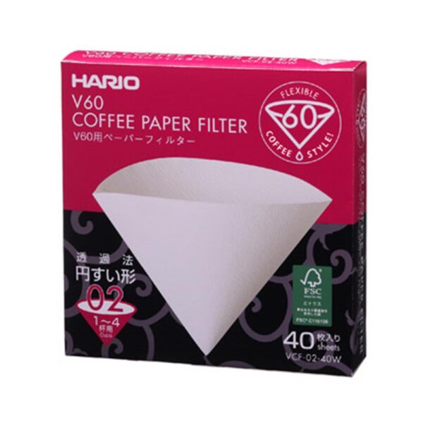 HARIO VCF-02-40W PAPER FILTER 02W