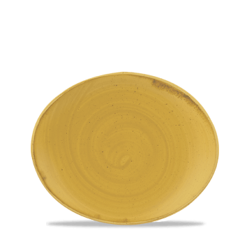 Stonecast GIALLO SENAPE PUNTINATO VASSOIO OVALE 19,2x16,4cm