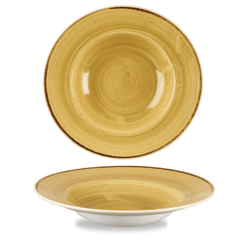 Stonecast GIALLO SENAPE PUNTINATO PIATTO CON FALDA 28cm