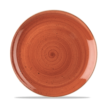 Stonecast ROSSO MATTONE PUNTINATO PIATTO PIANO 26cm