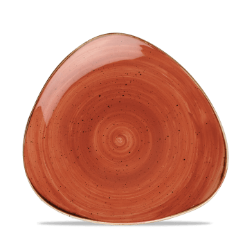 Stonecast ROSSO MATTONE PUNTINATO PIATTO TRIANGOLARE 22,9cm
