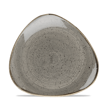 Stonecast GRIGIO PUNTINATO PIATTO TRIANGOLARE 22,9cm
