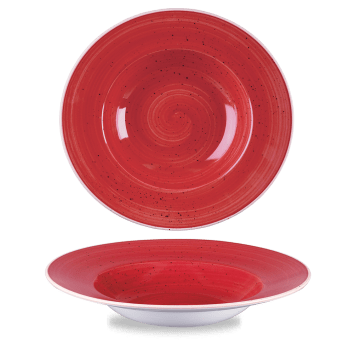 Stonecast ROSSO PUNTINATO PIATTO CON FALDA 28cm