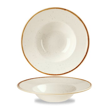 Stonecast BIANCO PUNTINATO PIATTO CON FALDA 24cm