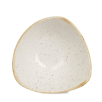 Stonecast BIANCO PUNTINATO PIATTO FONDO TRIANGOLARE 18,5cm
