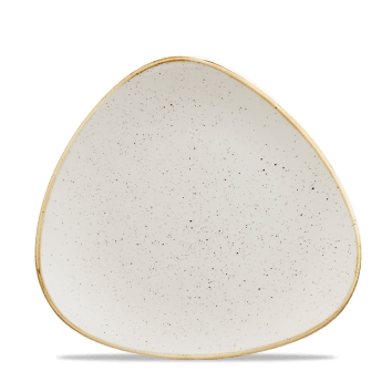 Stonecast BIANCO PUNTINATO PIATTO TRIANGOLARE 22,9cm