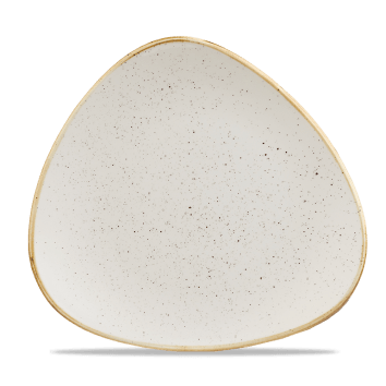 Stonecast BIANCO PUNTINATO PIATTO TRIANGOLARE 26,5cm
