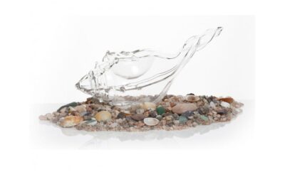 PIATTO VETRO LUMACA DI MARE