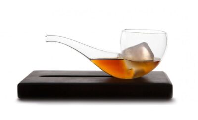 SMOKE E DRINK Pipa e supporto in marmo