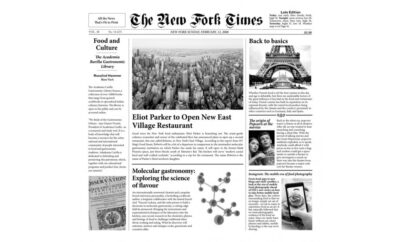 CARTA ALIMENTARE STAMPA "NEW FORK TIMES"