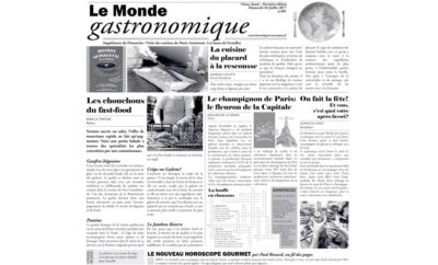 CARTA ALIMENTARE STAMPA “LE MONDE GASTRONOMIQUE”