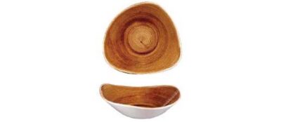 Stonecast Patina Rame (decorato a mano) PIATTO FONDO/COPPA TRIANGOLARE CM 23,5